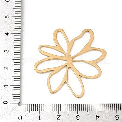 304ステンレスペンダント  イオンプレーティング（ip）  花  18KGP本金メッキ  42.5x37x1.5mm&nbsp;LS-STAS-C121-42G