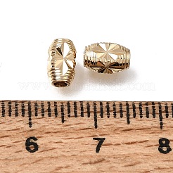 真鍮ビーズ  星型模様の楕円形  ラックめっき  長持ちメッキ  ライトゴールド  7x4.5x4.5mm  穴：2mm&nbsp;KK-CBA0DF0-16KCG