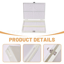 ABSプラスチック製顕微鏡スライド染色ジャー  鉄パーツ  ホワイト  20.5x16~17.6x3.4cm  内径：7.75x20のCM&nbsp;AJEW-WH0696-326