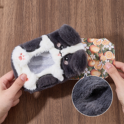 2Pcs 2 Styles Cute Animals Plush Photocard Holder with Plastic Ball Chain&nbsp;HJEW-SC0003-19
