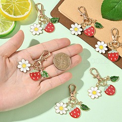 6Pcs Alloy Enamel Pendant Decorations&nbsp;HJEW-YW00525