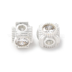 Brass Pave Cubic Zirconia Beads&nbsp;KK-C157-27S