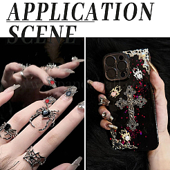 36Pcs 9 Colors Alloy Rhinestone Cabochons&nbsp;FIND-SP0004-45