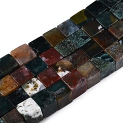 天然石インディアン瑪瑙ビーズ連売り  キューブ  7.5~9x7.5~9x7.5~9mm  穴：1.2mm  約47~49個/連  15.35~15.79''（39~40.1センチメートル）&nbsp;G-T139-8x8-35C