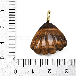Natural Tiger Eye Carved Pendants&nbsp;G-G330-02G-10