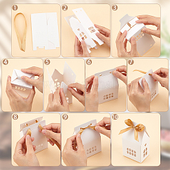 Hollow House Shaped Cardboard Paper Candy Boxes&nbsp;CON-WH0084-82B