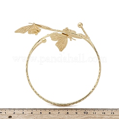 女の子女性用蝶合金アームカフバングル  ゴールドカラー  内径：3-1/8インチ（8.05cm）&nbsp;LS-AJEW-A063-01H-G