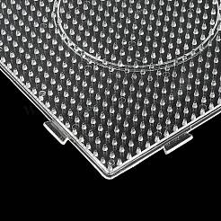 5x5mmDIYアイロンビーズに使用正方形ABCプラスチックペグボード  透明  146x146x7mm&nbsp;DIY-YW0008-16