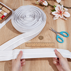 10m Flat Polyester Elastic Cord with Drawstring Cord Inside&nbsp;EW-BC0001-08B