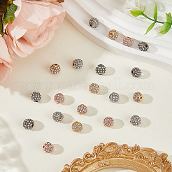 20Pcs 4 Colors Alloy Rhinestone Beads&nbsp;FIND-PA0001-20