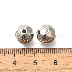 変色防止304ステンレススチールビーズ  花の丸  ステンレス鋼色  10x9.5mm  穴：1.8mm&nbsp;STAS-I321-52P