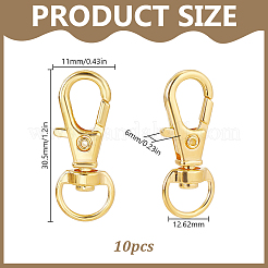 10Pcs Alloy Swivel Lobster Claw Clasps&nbsp;FIND-HY0005-47G