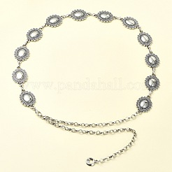 Oval Link Chain Waist Chains&nbsp;AJEW-CJC0006-03AS
