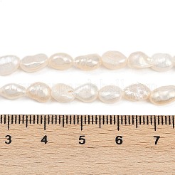 天然養殖淡水パールビーズ連売り  研磨両側  グレード2a+  ホワイトスモーク  5~6mm  穴：0.6mm  約45~46個/連  13.23~13.50''（33.6~34.3センチメートル）&nbsp;PEAR-P064-20H-02C