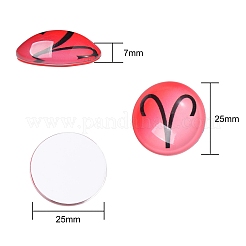 5Sets 5 Styles Glass Cabochons&nbsp;GGLA-SZ0001-20