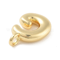 Rack Plating Brass Balloon Letter Pendants&nbsp;KK-C050-01G-G