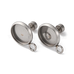 Non-Tarnish 304 Stainless Steel Stud Earring Finding&nbsp;STAS-WH0042-03P-NR
