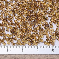 MIYUKIラウンドロカイユビーズ  日本製シードビーズ  11/0  （rr4501)透明ライトトパーズピカソ  2x1.3mm  穴：0.8mm  約50000個/ポンド&nbsp;SEED-G007-RR4501