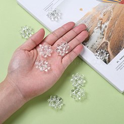 透明なアクリルビーズ  多面カット  花  透明  29x12mm  穴：3mm&nbsp;X-TACR-491-01
