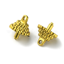 プラスチックカップペグベイルペンダント  クリスマスボールの飾り用  ゴールド  20x16mm  穴：2.8mm&nbsp;FIND-WH0156-02A