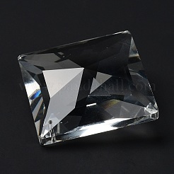クリアガラスペンダント  多面カット  菱形チャーム  シャンデリアクリスタル吊り下げペンダント用  透明  69x69x22mm  穴：1.8mm&nbsp;LS-GLAA-R223-05B