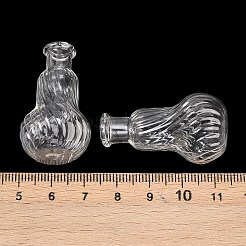 透明なガラスビーズ容器  ひょうたん型  透明  2.1x3.8cm  内径：0.6のCM&nbsp;GLAA-G123-06