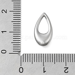 変色防止304ステンレススチールペンダント  ティアドロップチャーム  ステンレス鋼色  16x8.5x4mm  穴：8.5x4.5mm&nbsp;STAS-D192-01S