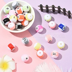 30Pcs Opaque Acrylic Beads&nbsp;OACR-YW0003-63
