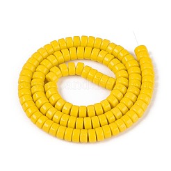 Opaque Solid Color Glass Beads Strands&nbsp;GLAA-N026-3x6mm-13
