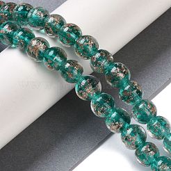 Handmade Gold Sand Lampwork Beads&nbsp;LAMP-Z009-01K