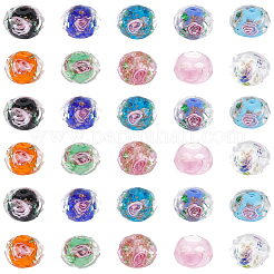 80Pcs 10 Colors Handmade Gold Sand Lampwork Beads&nbsp;LAMP-PA0001-40