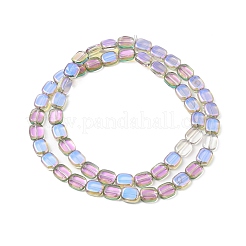 Transparent Electroplate Glass Bead Strands&nbsp;EGLA-P049-02A-HR01