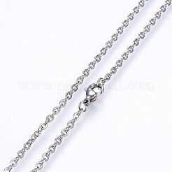 Non-Tarnish 304 Stainless Steel Cable Chains Necklaces&nbsp;LS-NJEW-F226-04P-08