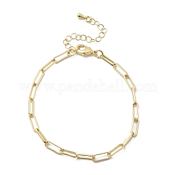 Brass Link Paperclip Chains Bracelet for Women&nbsp;BJEW-A065-03G