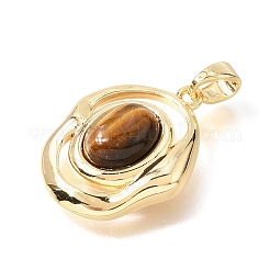Natural Tiger Eye Pendants&nbsp;KK-N289-01G
