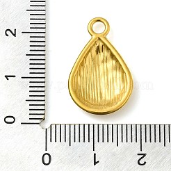 イオンプレーティング（IP）304ステンレスペンダント  ティアドロップチャーム  18KGP本金メッキ  22x14x3mm  穴：3mm&nbsp;STAS-M070-32G