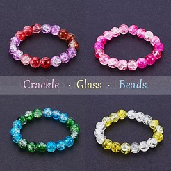 Baking Paint Crackle Glass Bead&nbsp;CCG-PH0002-6mm-02