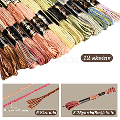 6-Ply Polyester Embroidery Floss&nbsp;OCOR-WH20074-15F