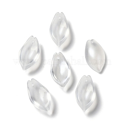 染色および加熱ガラスのペンダント  イリビスカスペタリン  ミックスカラー  20x11x6.5mm  穴：1.2mm&nbsp;GLAA-B009-01