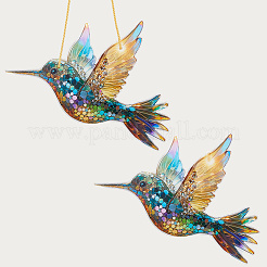 Acrylic Bird Hanging Suncatchers&nbsp;HJEW-WH20021-02B