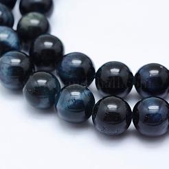 天然石タイガーアイビーズ連売り  染め＆加熱  ラウンド  6mm  穴：1mm  約61~63個/連  14.9インチ（38cm）&nbsp;G-K203-85-6mm