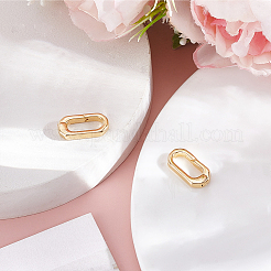 2Pcs Brass Spring Gate Rings&nbsp;KK-BBC0024-20G-01