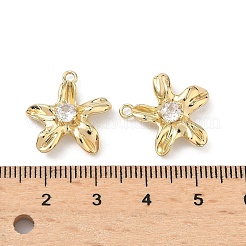 Brass Micro Pave Cubic Zirconia Pendants&nbsp;KK-L260-10G