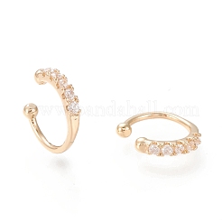 Brass Micro Pave Clear Cubic Zirconia Cuff Earrings Sets&nbsp;EJEW-I249-19G