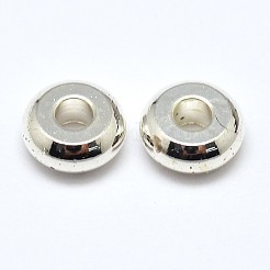 Brass Flat Round Spacer Beads&nbsp;KK-M085-13S-NR