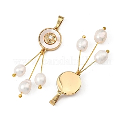 Natural Cultured Freshwater Pearl Rice Tassel Pendants&nbsp;PALLOY-JF05743