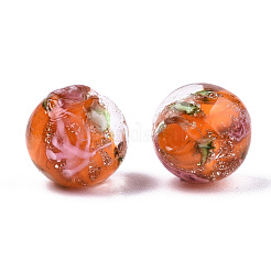 Handmade Gold Sand Lampwork Beads&nbsp;LAMP-S194-001G