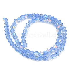 Electroplate Transparent Glass Beads Strands&nbsp;EGLA-K015-18X