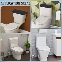 4色のポリエステル製トイレ蓋ダストカバー  トイレタンクカバー  家具カバー  ミックスカラー  330x275x4mm  4個/セット&nbsp;AJEW-CN0003-21B