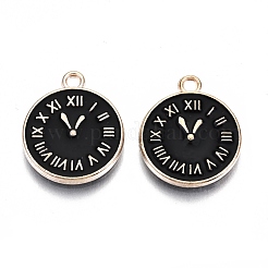 Light Gold Plated Alloy Double Side Enamel Pendants&nbsp;ENAM-Q033-11B-A-RS
